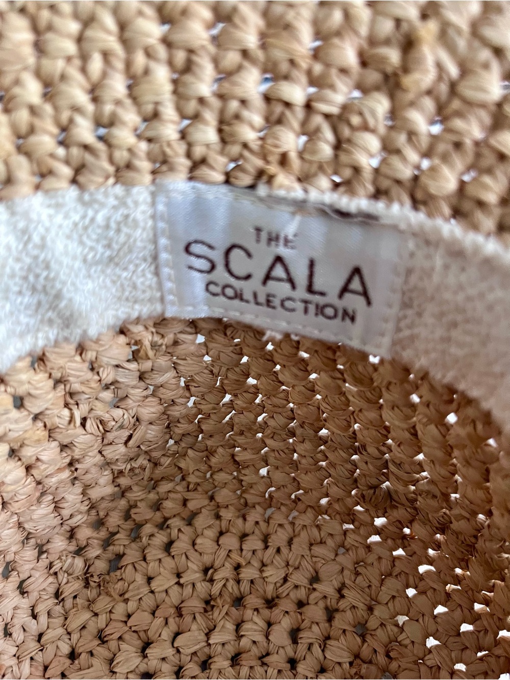 Scala “ Destin” Woven Straw Sun Hat in Natural Beige - Picture 7 of 7